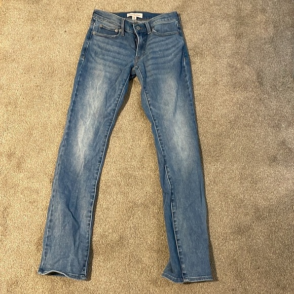 Lucky Brand Blue Skinny Jeans with Vintage Distressing - Picture 8 of 9